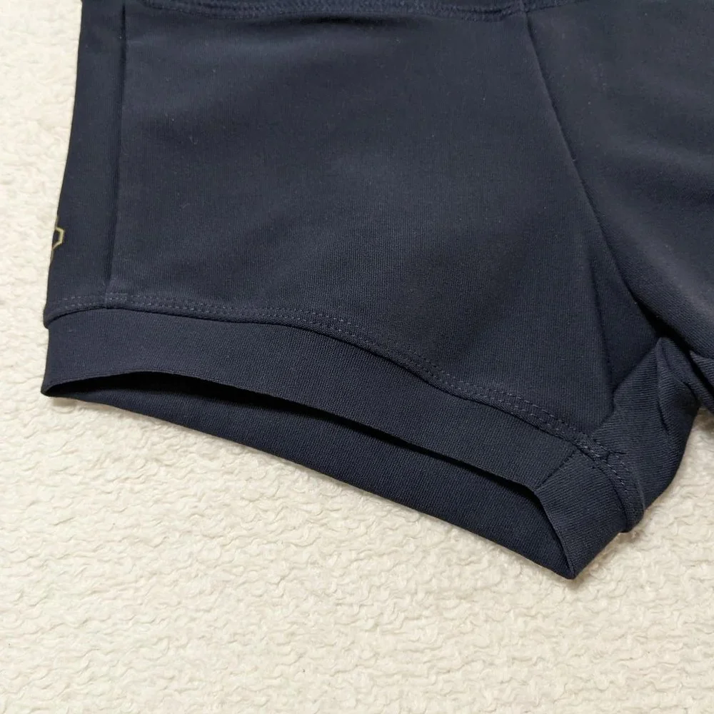 Honeycut Girls' Black Dance Shorts with Blue Accent